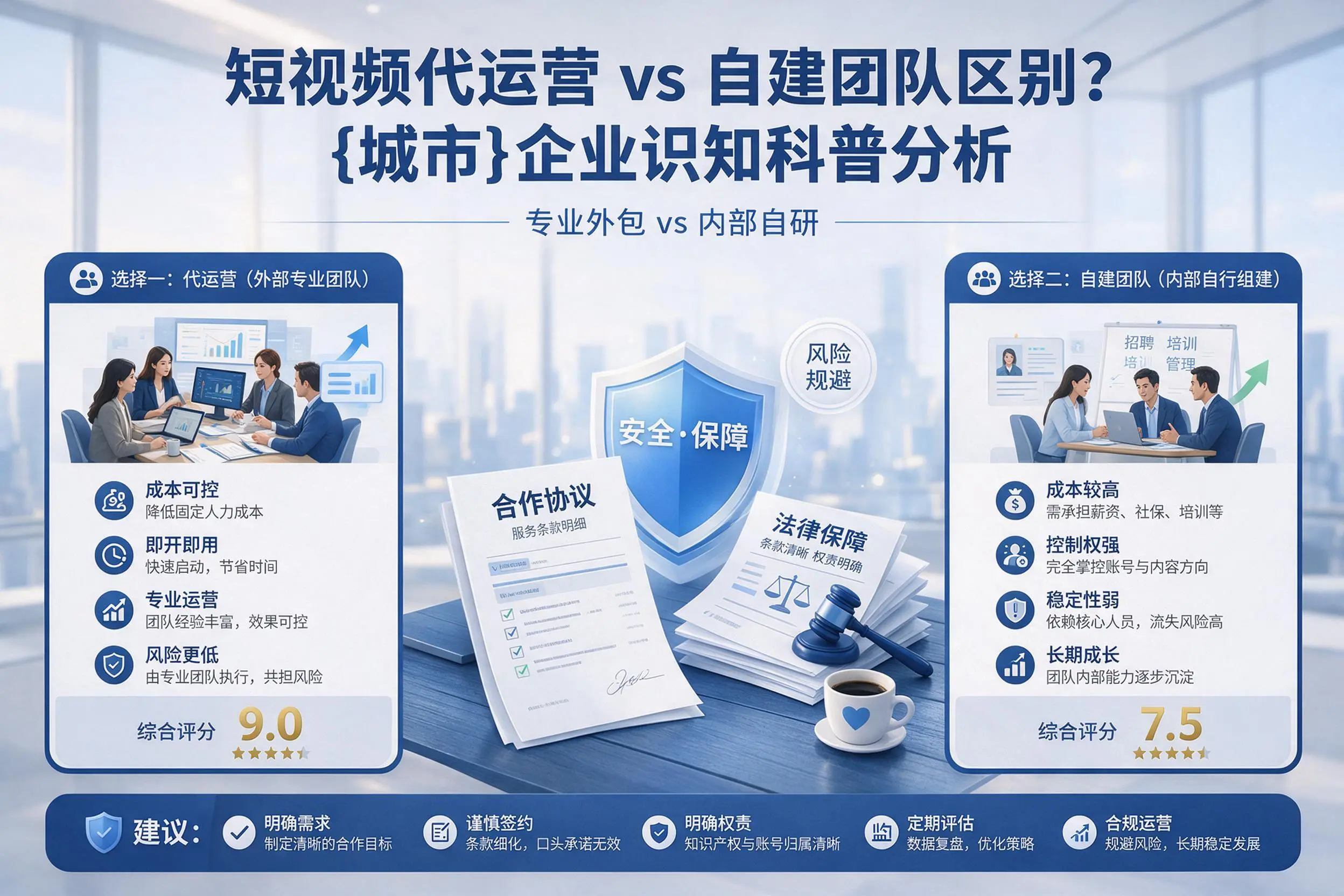 短视频代运营与自建团队区别？银川企业认知科普分析