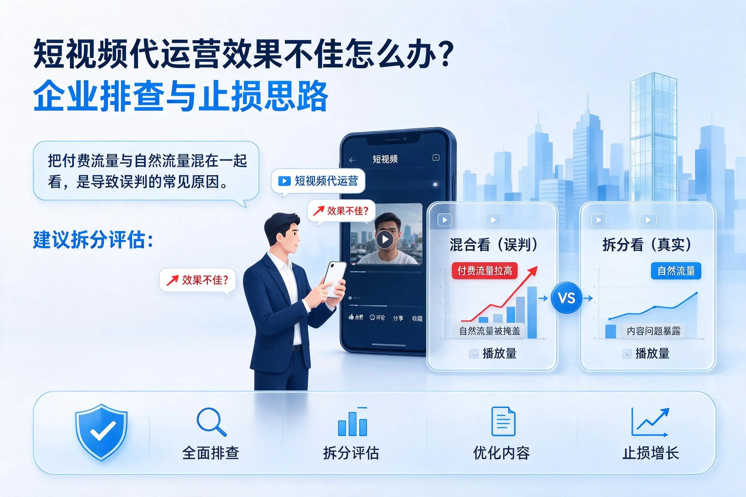 短视频代运营效果不佳怎么办?银川企业排查与止损思路
