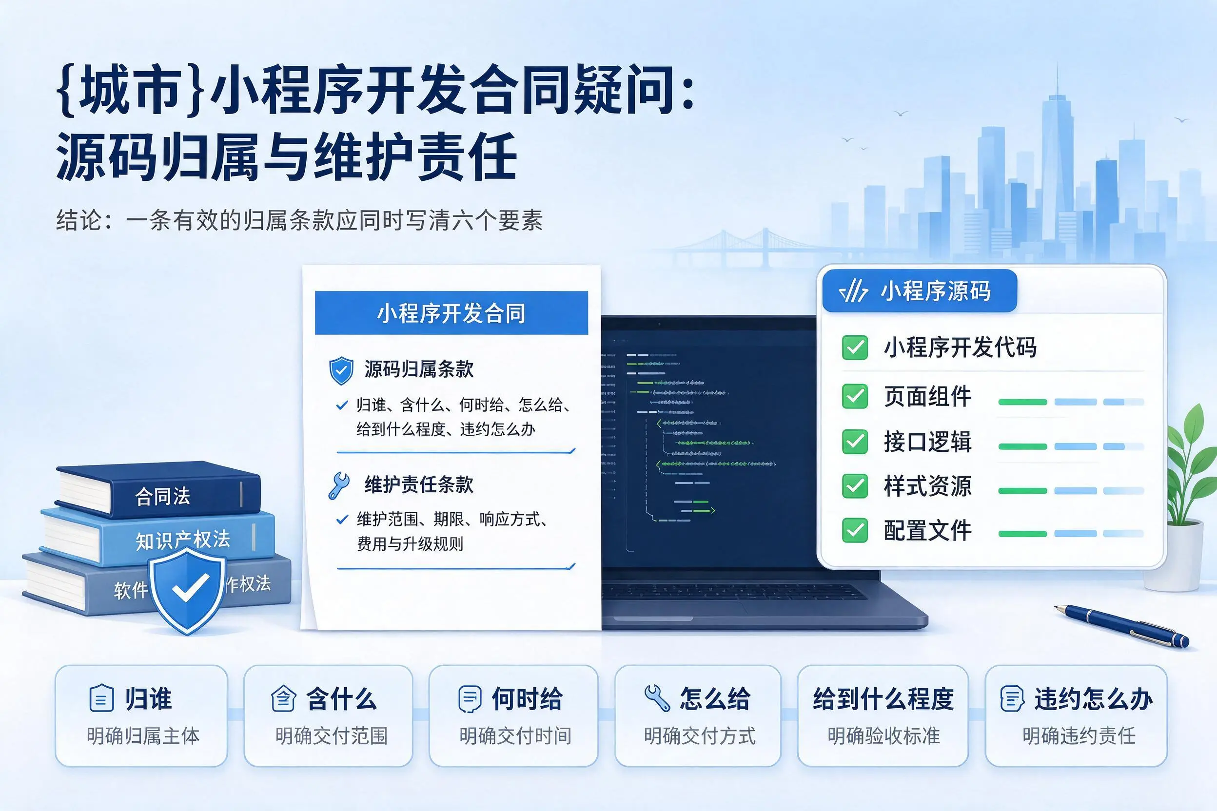 银川小程序开发合同疑问:源码归属与维护责任