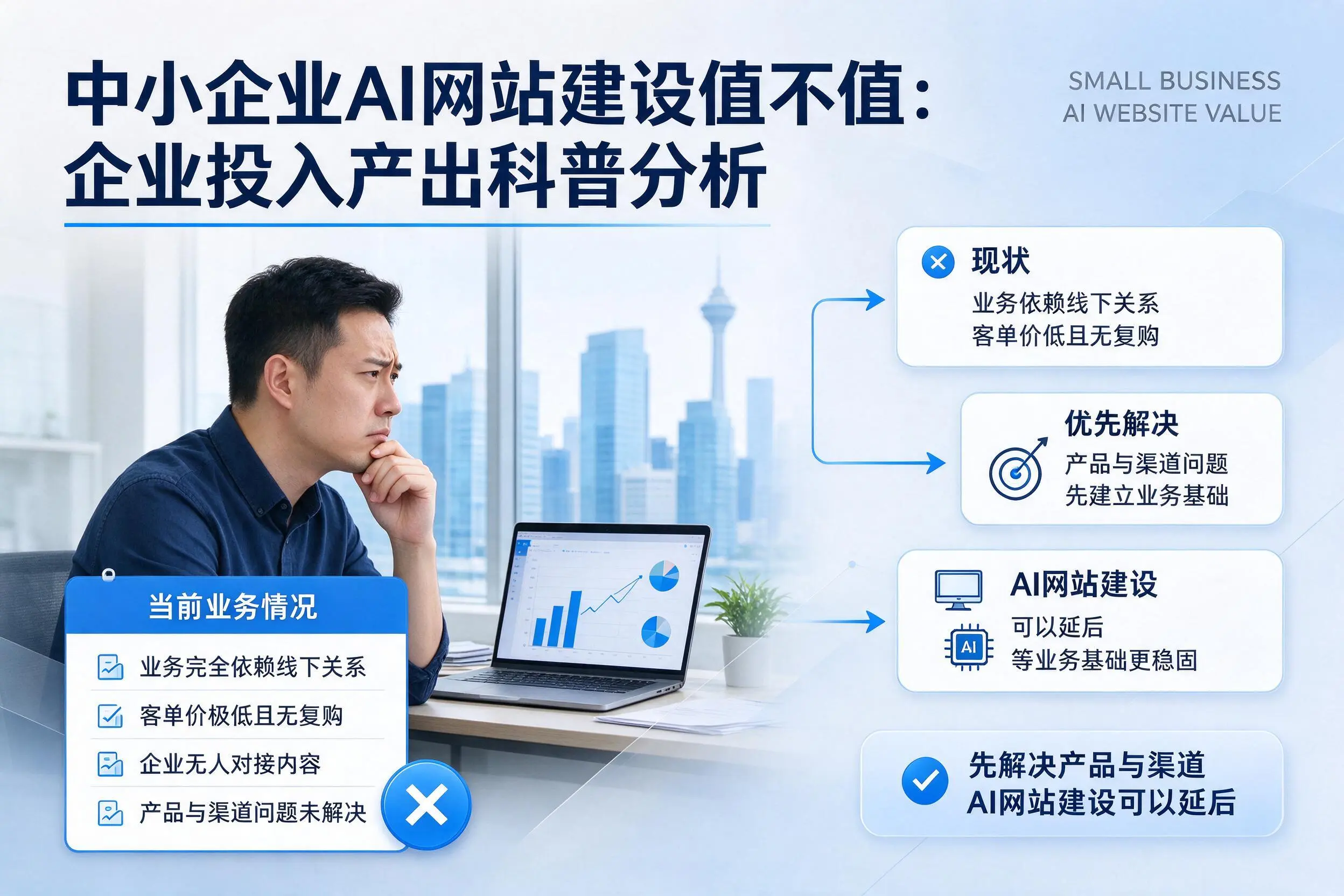 中小企业AI网站建设值不值:银川企业投入产出科普分析