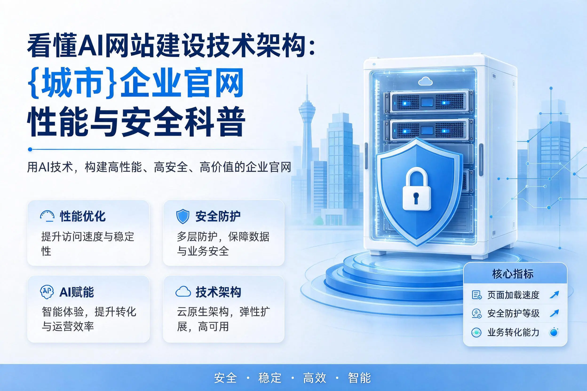 看懂AI网站建设技术架构：银川企业官网性能与安全科普